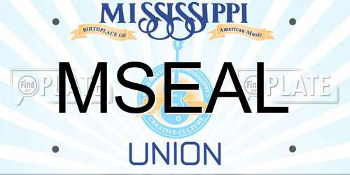 MSEAL Mississippi License Plate