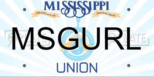 MSGURL Mississippi License Plate