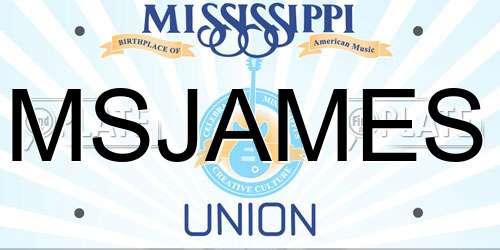 MSJAMES Mississippi License Plate
