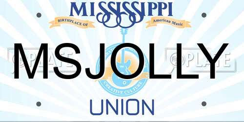 MSJOLLY Mississippi License Plate
