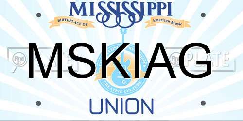 MSKIAG Mississippi License Plate
