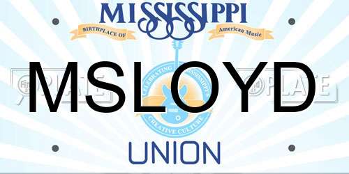 MSLOYD Mississippi License Plate