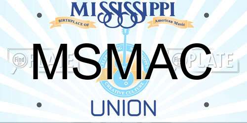 MSMAC Mississippi License Plate