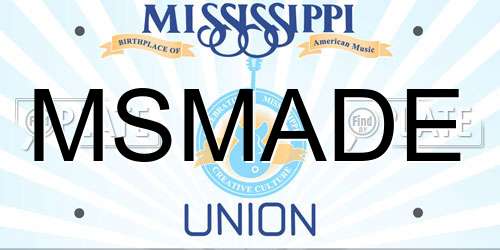 MSMADE Mississippi License Plate