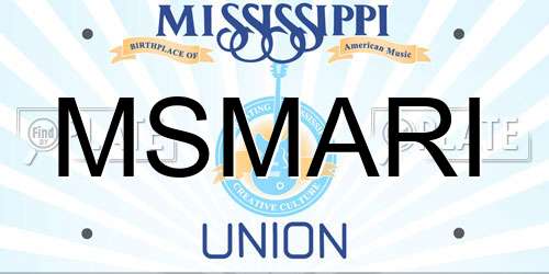MSMARI Mississippi License Plate