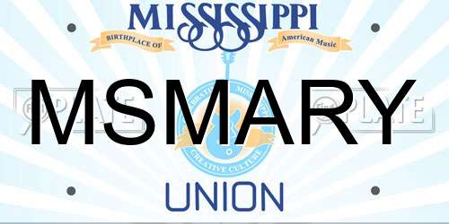 MSMARY Mississippi License Plate