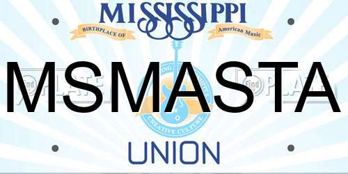 MSMASTA Mississippi License Plate