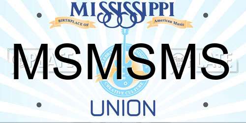 MSMSMS Mississippi License Plate