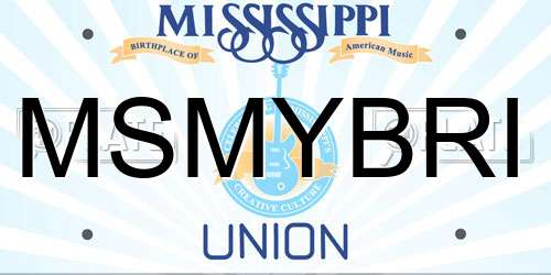 MSMYBRI Mississippi License Plate