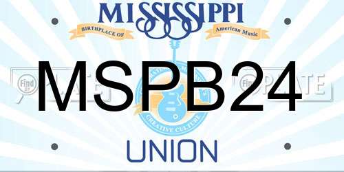 MSPB24 Mississippi License Plate