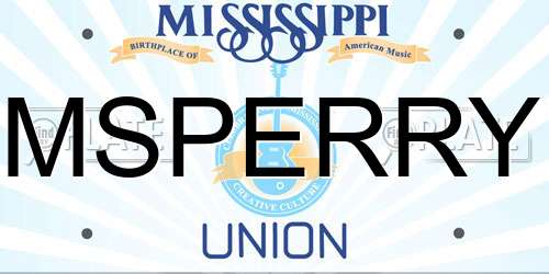MSPERRY Mississippi License Plate