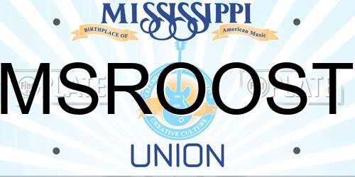 MSROOST Mississippi License Plate