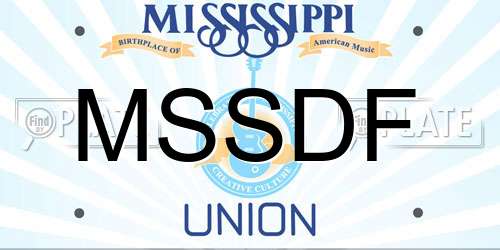MSSDF Mississippi License Plate