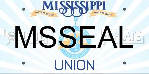 MSSEAL Mississippi License Plate
