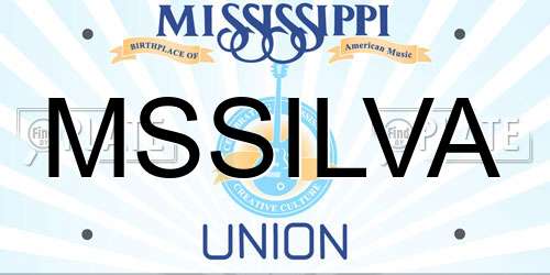 MSSILVA Mississippi License Plate