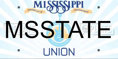 MSSTATE Mississippi License Plate