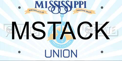 MSTACK Mississippi License Plate