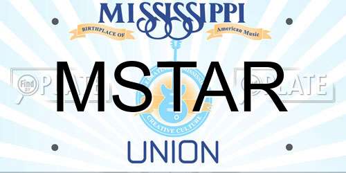 MSTAR Mississippi License Plate