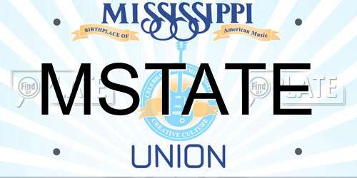 MSTATE Mississippi License Plate