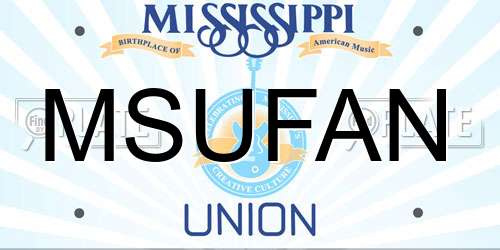 MSUFAN Mississippi License Plate