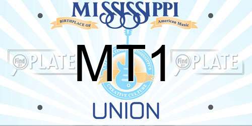 MT1 Mississippi License Plate
