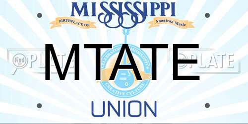 MTATE Mississippi License Plate