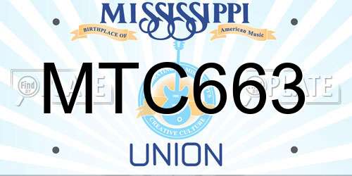 MTC663 Mississippi License Plate