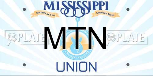 MTN Mississippi License Plate