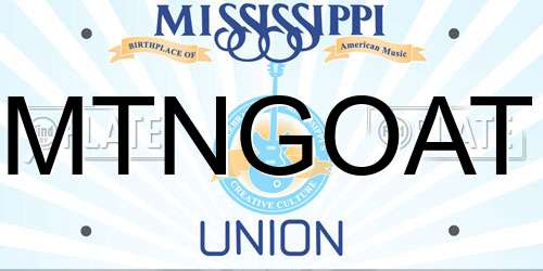MTNGOAT Mississippi License Plate