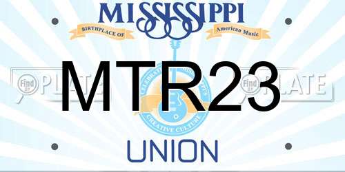 MTR23 Mississippi License Plate