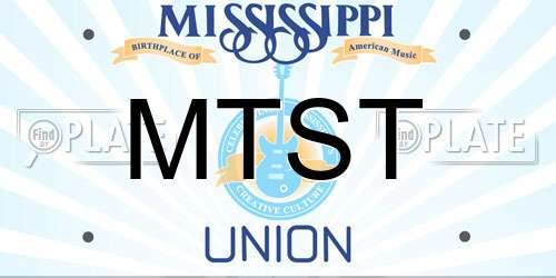 MTST Mississippi License Plate