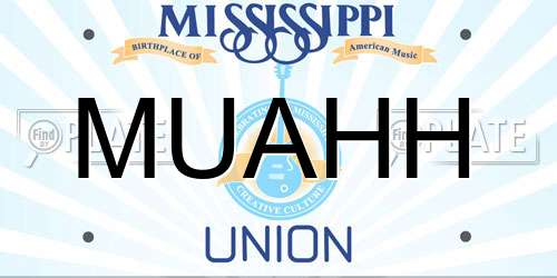 MUAHH Mississippi License Plate