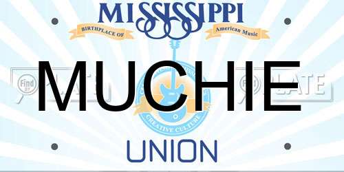 MUCHIE Mississippi License Plate