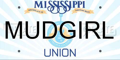 MUDGIRL Mississippi License Plate