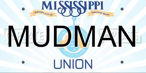 MUDMAN Mississippi License Plate