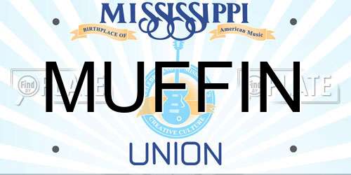 MUFFIN Mississippi License Plate