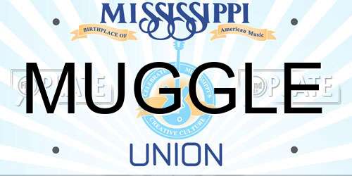 MUGGLE Mississippi License Plate