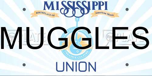MUGGLES Mississippi License Plate