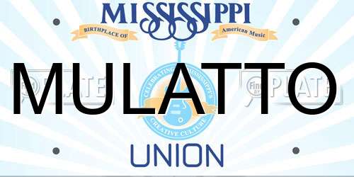 MULATTO Mississippi License Plate