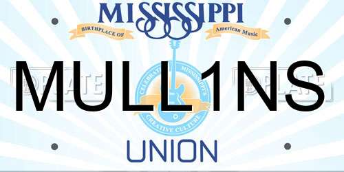 MULL1NS Mississippi License Plate