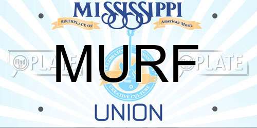 MURF Mississippi License Plate