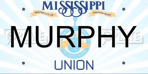 MURPHY Mississippi License Plate