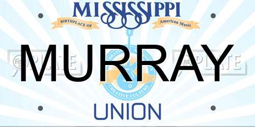 MURRAY Mississippi License Plate