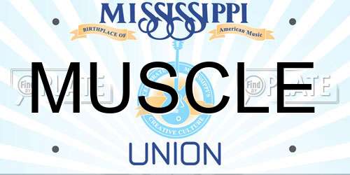MUSCLE Mississippi License Plate