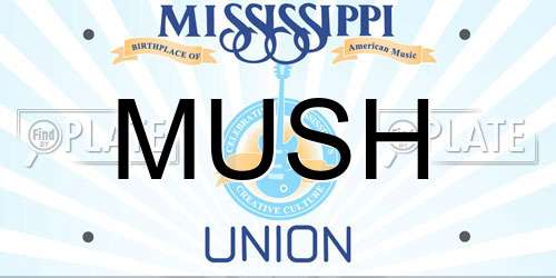 MUSH Mississippi License Plate