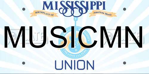 MUSICMN Mississippi License Plate