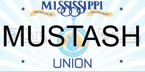 MUSTASH Mississippi License Plate