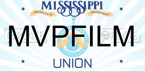 MVPFILM Mississippi License Plate