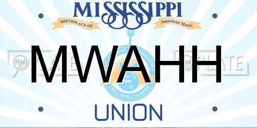 MWAHH Mississippi License Plate