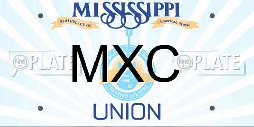 MXC Mississippi License Plate